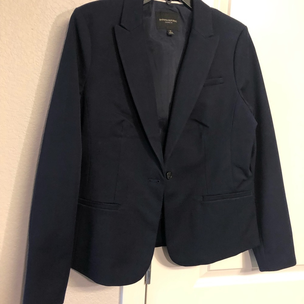 Navy Blue Banana Republic Suit Coat